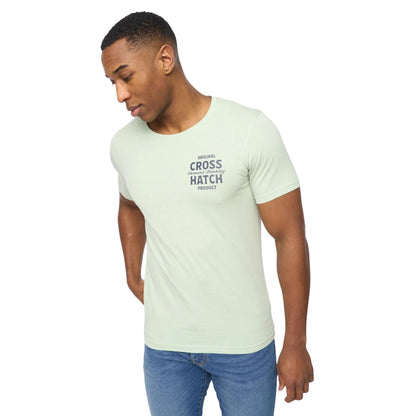 Black-Mint-Navy-White-Grey Marl - Pack Shot - Crosshatch Mens Logotime T-Shirt (Pack of 5)