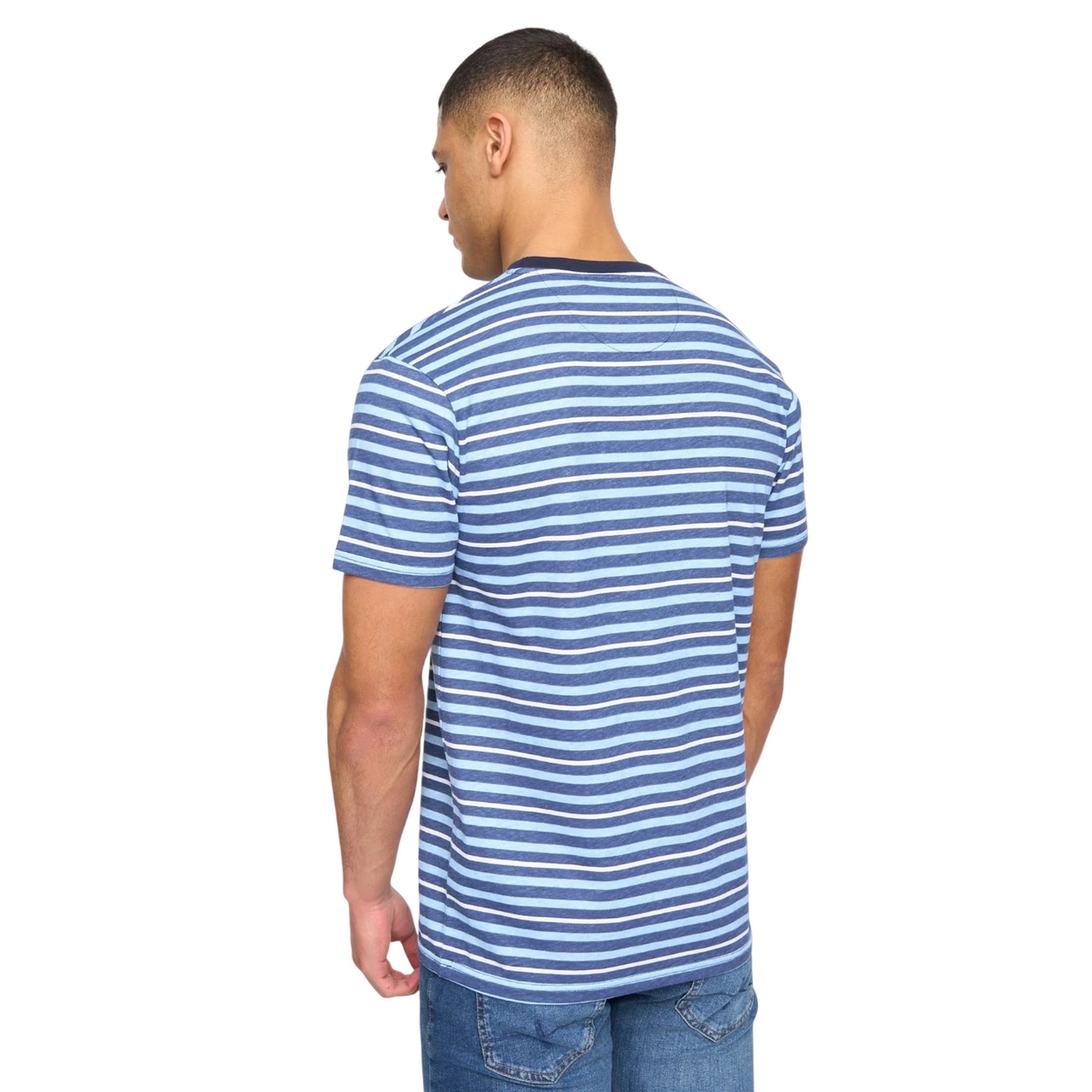 Navy - Back - Henleys Mens Henfeed T-Shirt