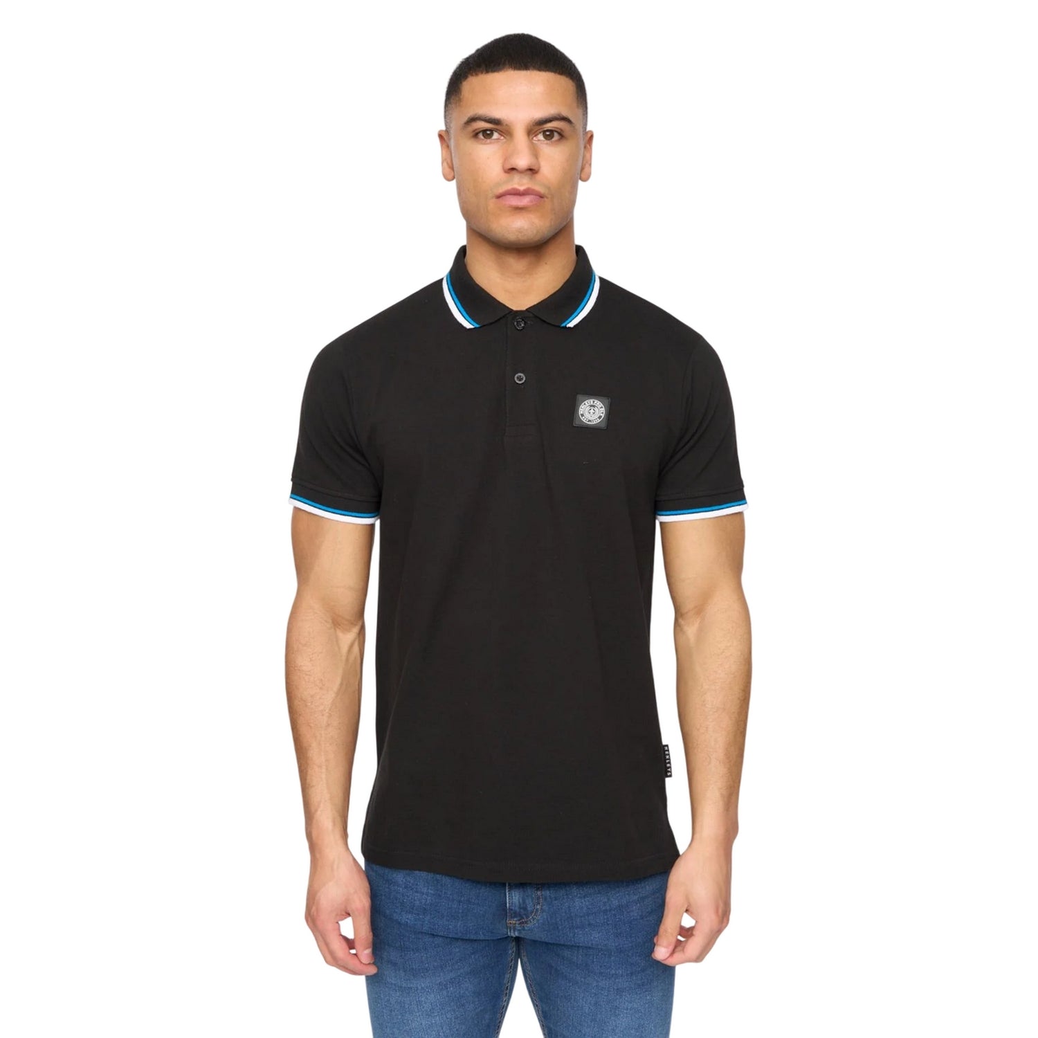 Black - Front - Henleys Mens Henalpha Polo Shirt