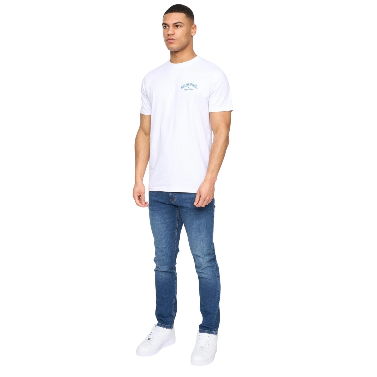 Optic White - Side - Henleys Mens Henwing T-Shirt