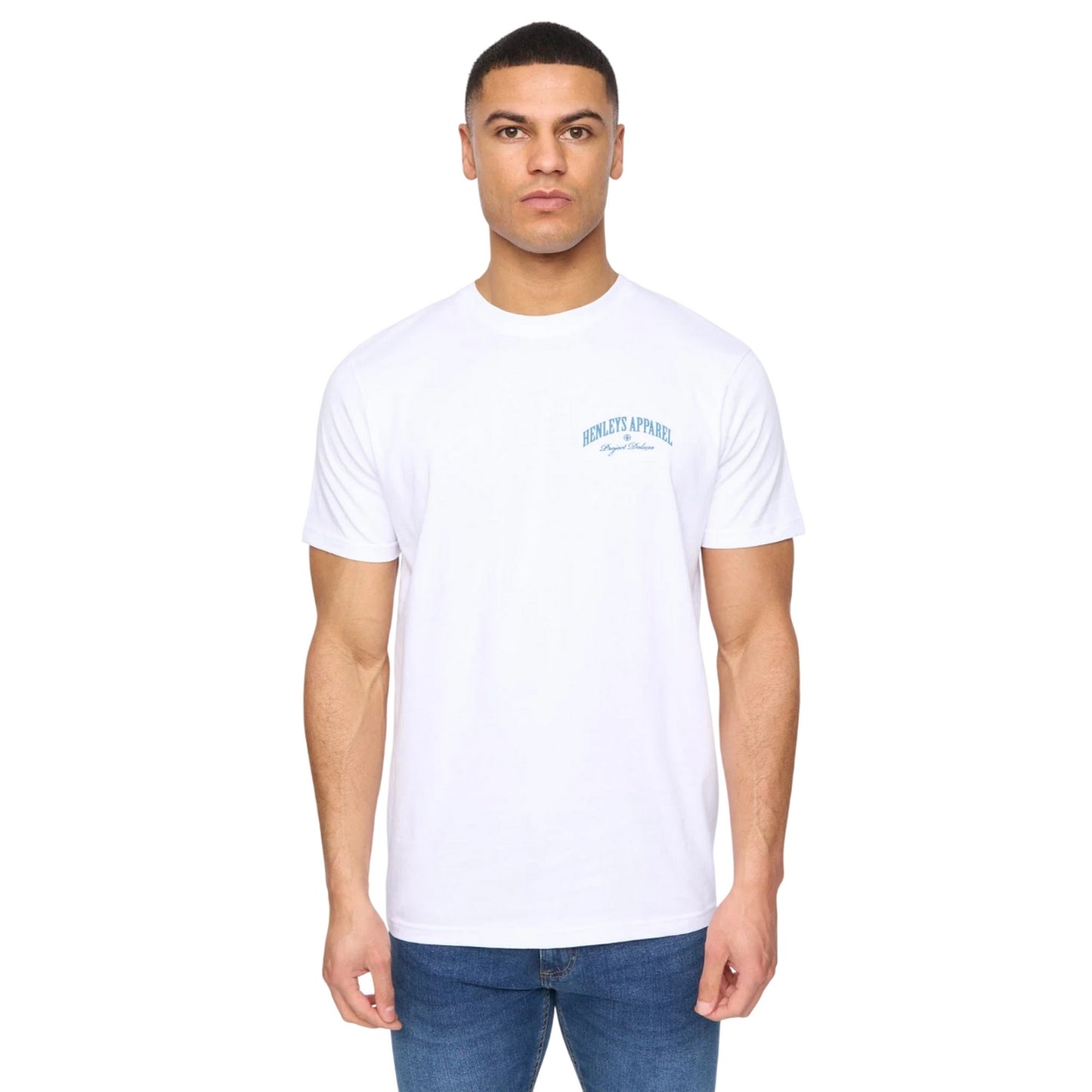 Optic White - Front - Henleys Mens Henwing T-Shirt