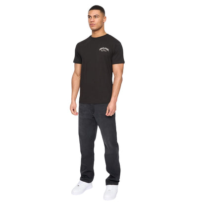Black - Side - Henleys Mens Henwing T-Shirt