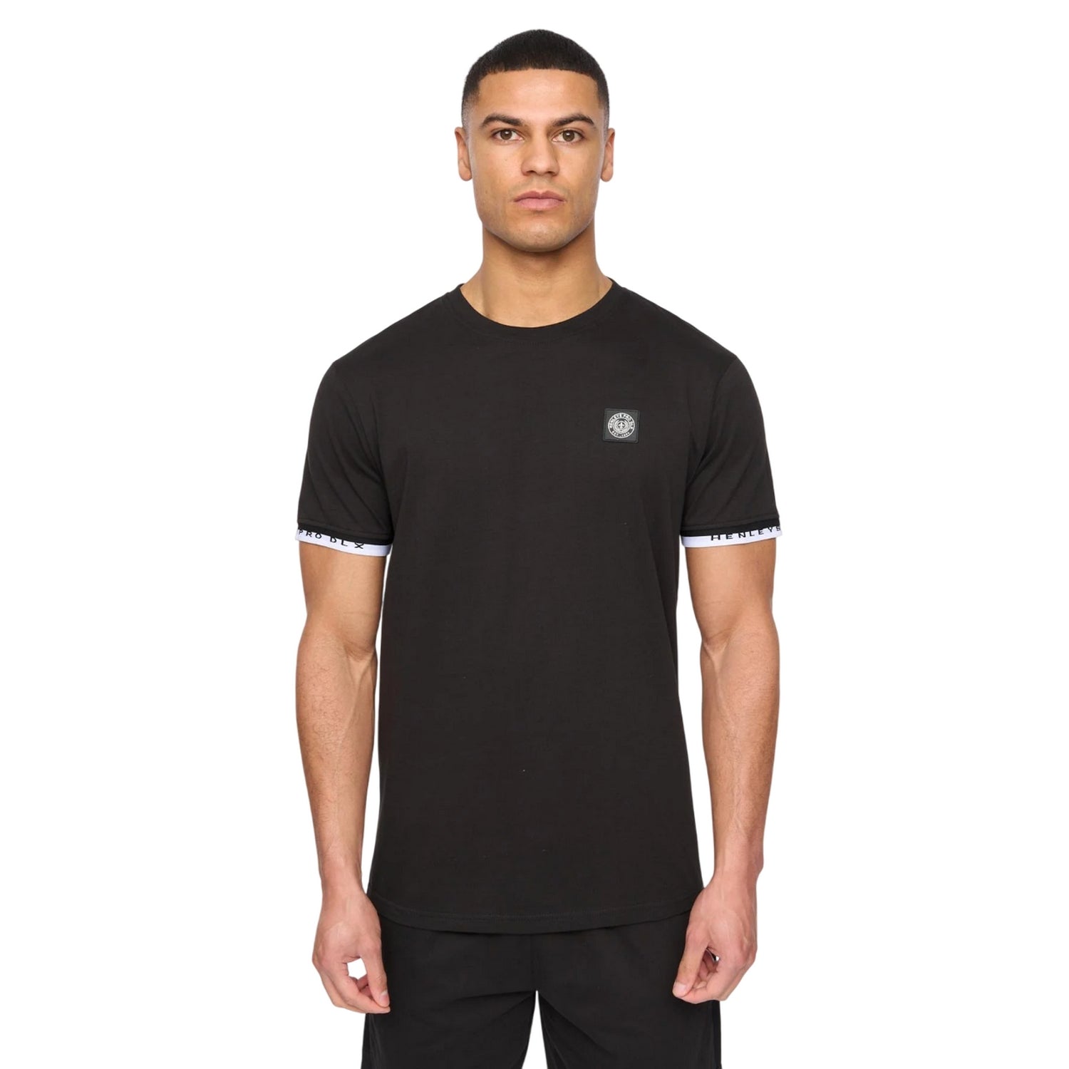 Black - Front - Henleys Mens Henjaque T-Shirt & Shorts Set