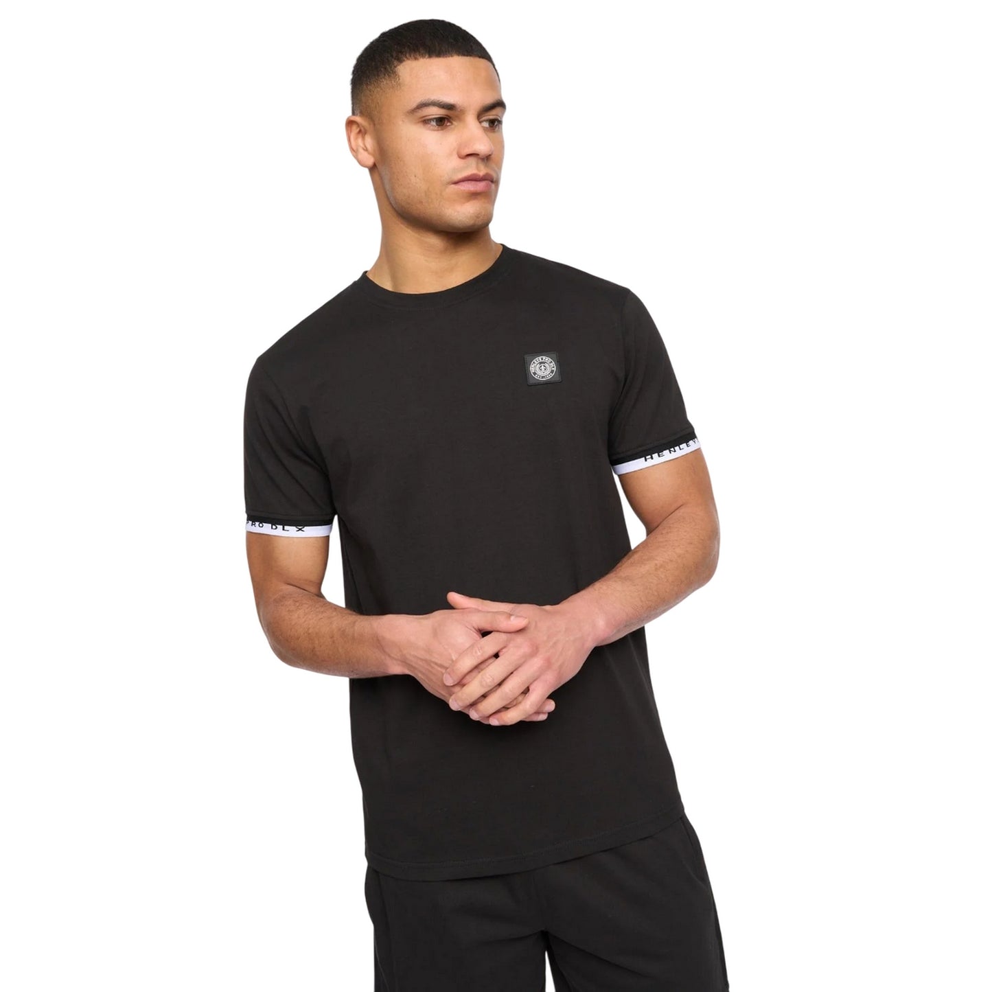 Black - Side - Henleys Mens Henjaque T-Shirt & Shorts Set