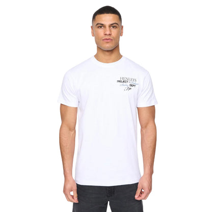 Optic White - Front - Henleys Mens Hentitled Cotton T-Shirt