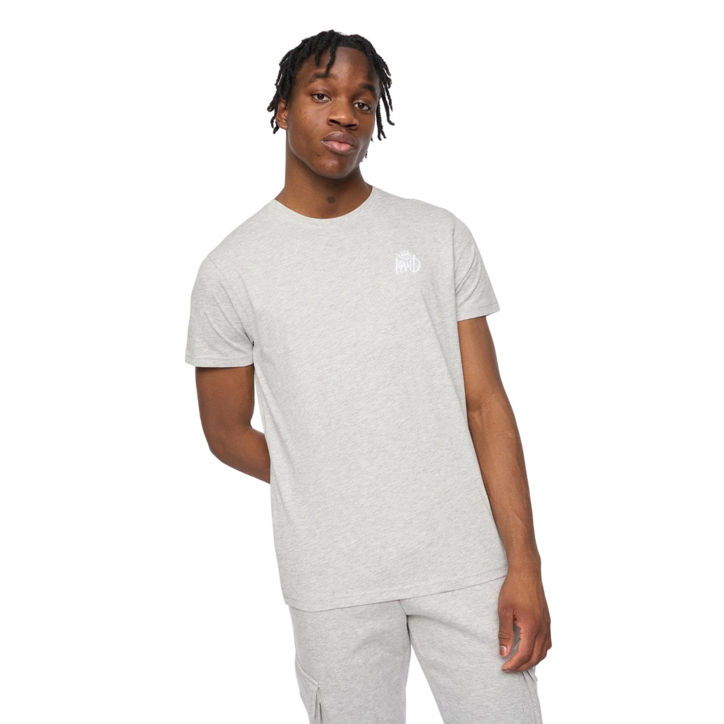 Grey Marl - Side - Kings Will Dream Mens Crosby 2.0 Cotton T-Shirt