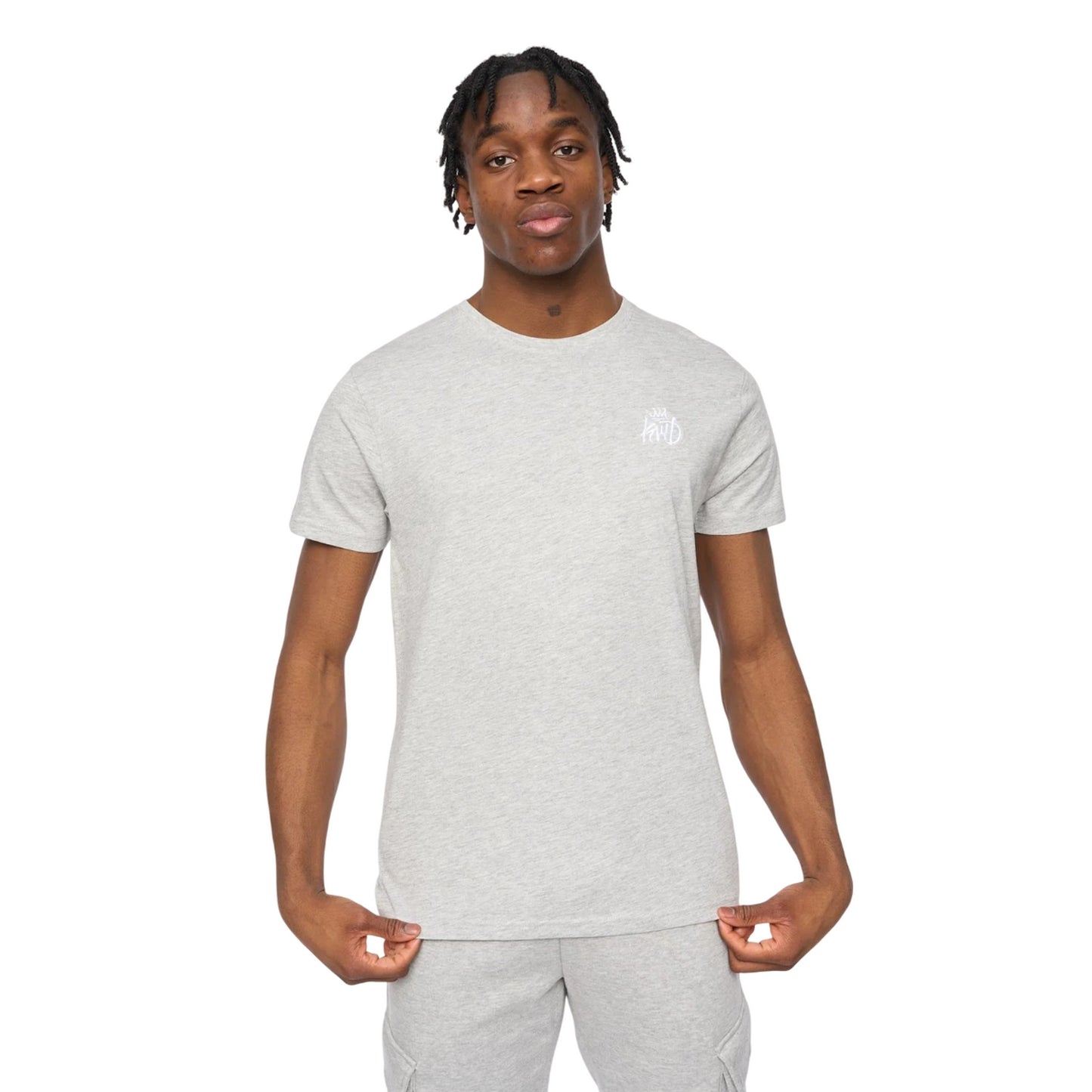 Grey Marl - Front - Kings Will Dream Mens Crosby 2.0 Cotton T-Shirt
