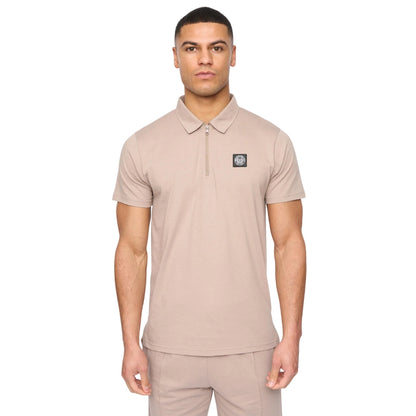 Taupe - Front - Henleys Mens Henychill Polo and Shorts Set
