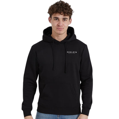 Black - Front - Henleys Mens Henycore Cotton Hoodie