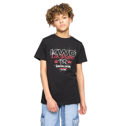 Black - Front - Kings Will Dream Boys Map T-Shirt