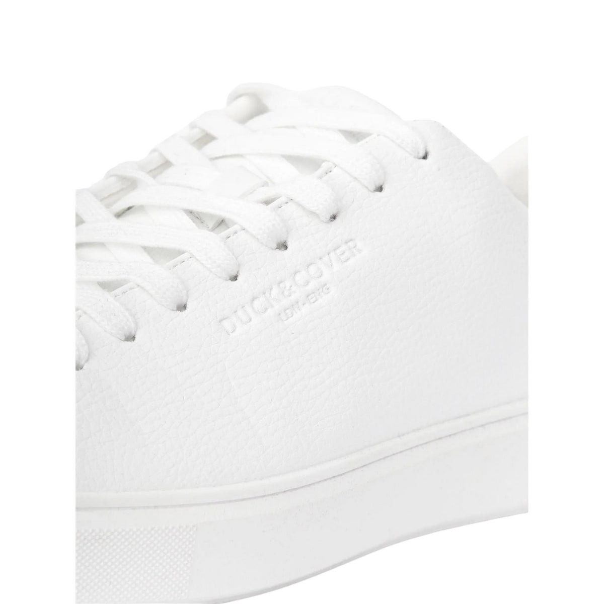 White - Side - Duck and Cover Mens Kremes Trainers