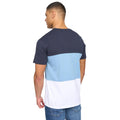 Navy - Back - Henleys Mens Henpanel Colour Block Cotton T-Shirt