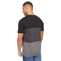 Black - Back - Henleys Mens Henpanel Colour Block Cotton T-Shirt