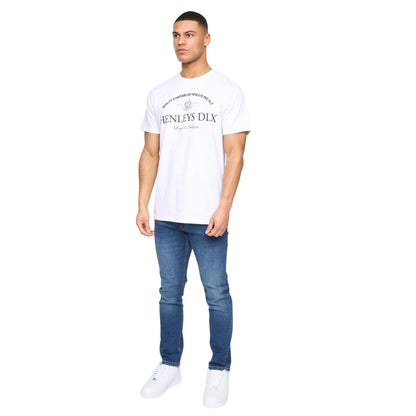 White - Lifestyle - Henleys Mens Henclose Cotton T-Shirt