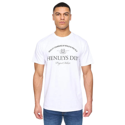 White - Front - Henleys Mens Henclose Cotton T-Shirt