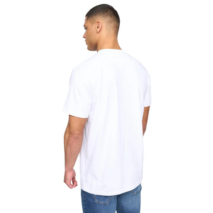White - Back - Henleys Mens Henclose Cotton T-Shirt