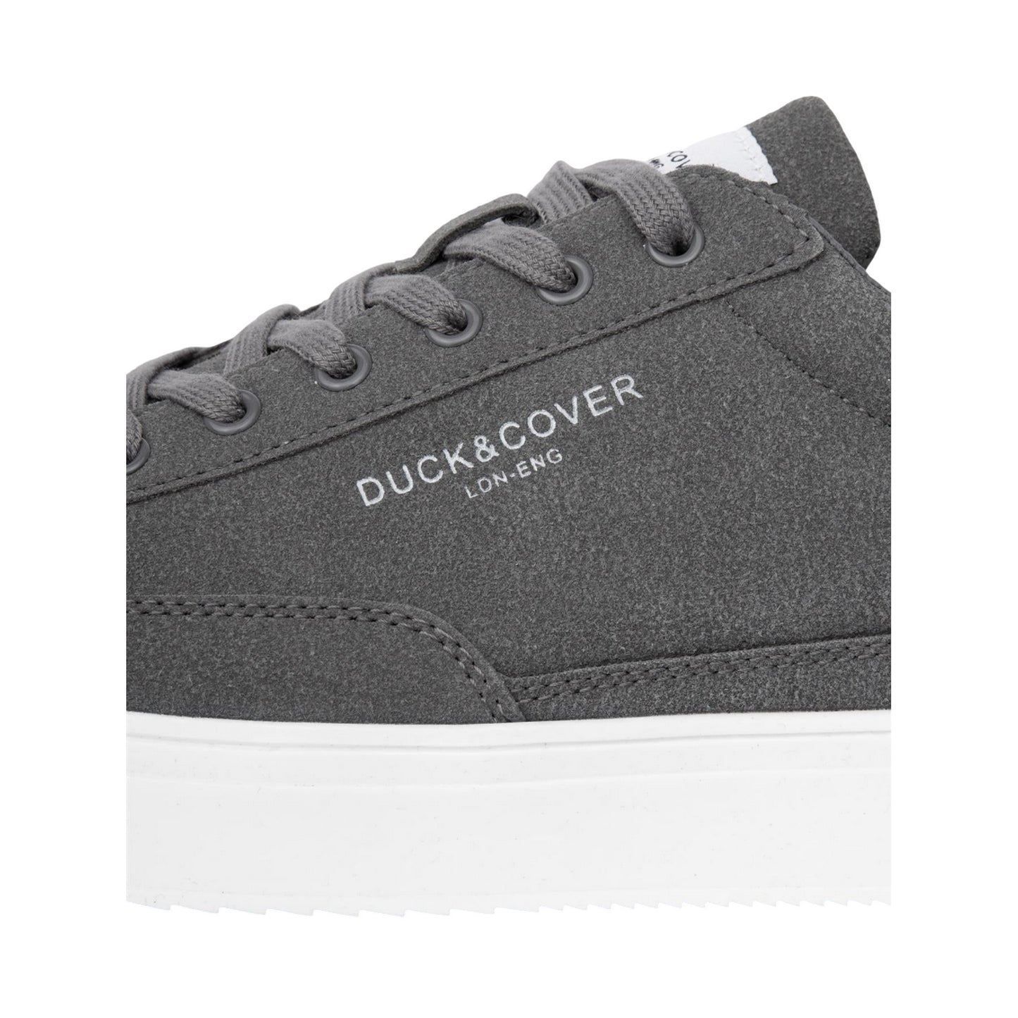 Grey - Side - Duck and Cover Mens Simbine Trainers