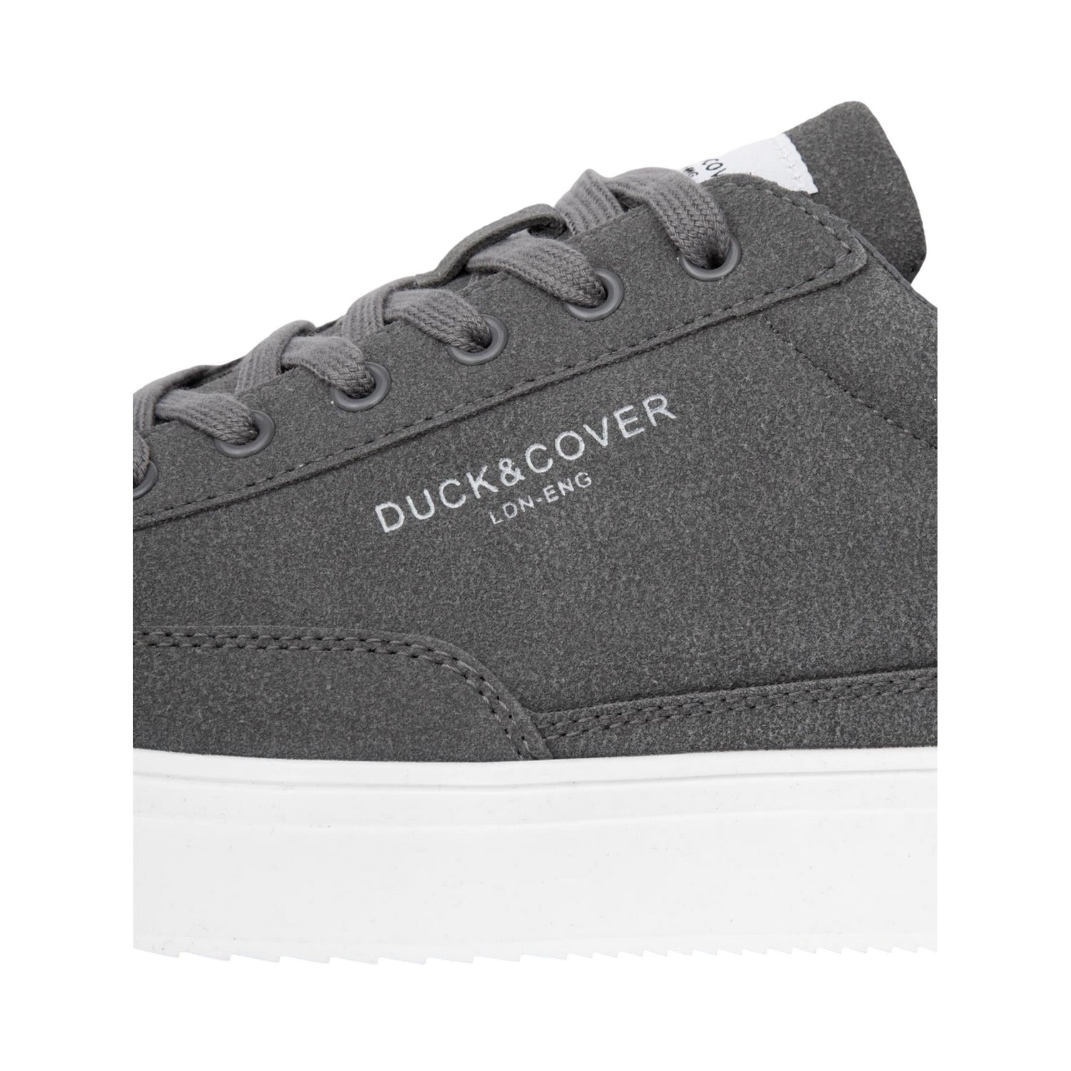 Grey - Side - Duck and Cover Mens Simbine Trainers
