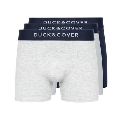 Blue-White-Grey - Front - Duck and Cover Mens Sagnet Boxer Shorts (Pack of 3)