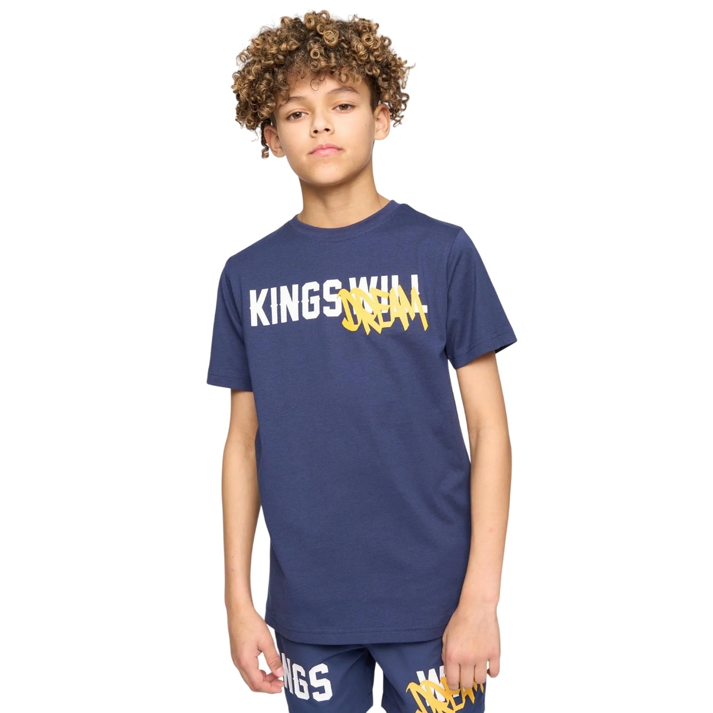 Navy - Front - Kings Will Dream Boys Tagged T-Shirt