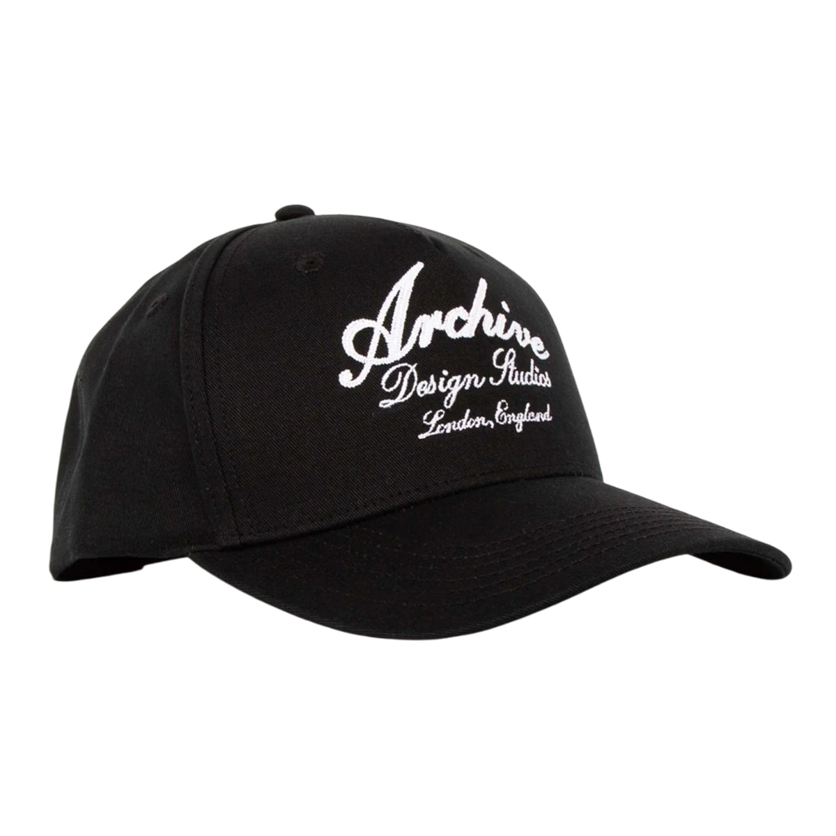 Black - Front - Archive Design Studios Mens Script Cap