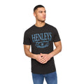 Black - Side - Henleys Mens Henbank T-Shirt