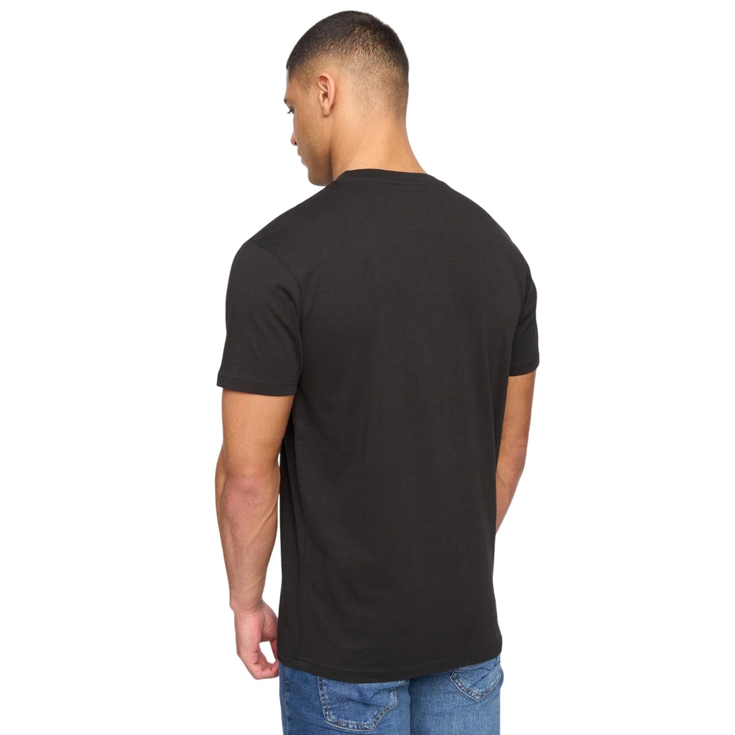 Black - Back - Henleys Mens Henbank T-Shirt