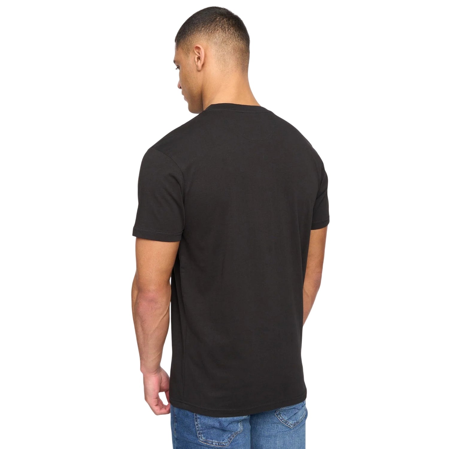 Black - Back - Henleys Mens Henbank T-Shirt