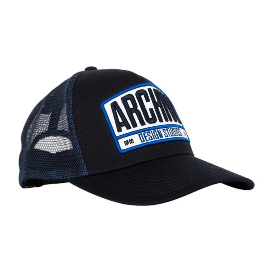 Navy - Front - Archive Design Studios Mens Sanford Trucker Cap
