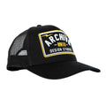 Black - Front - Archive Design Studios Varsity Trucker Cap