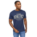 Navy - Front - Crosshatch Mens Athwood T-Shirt