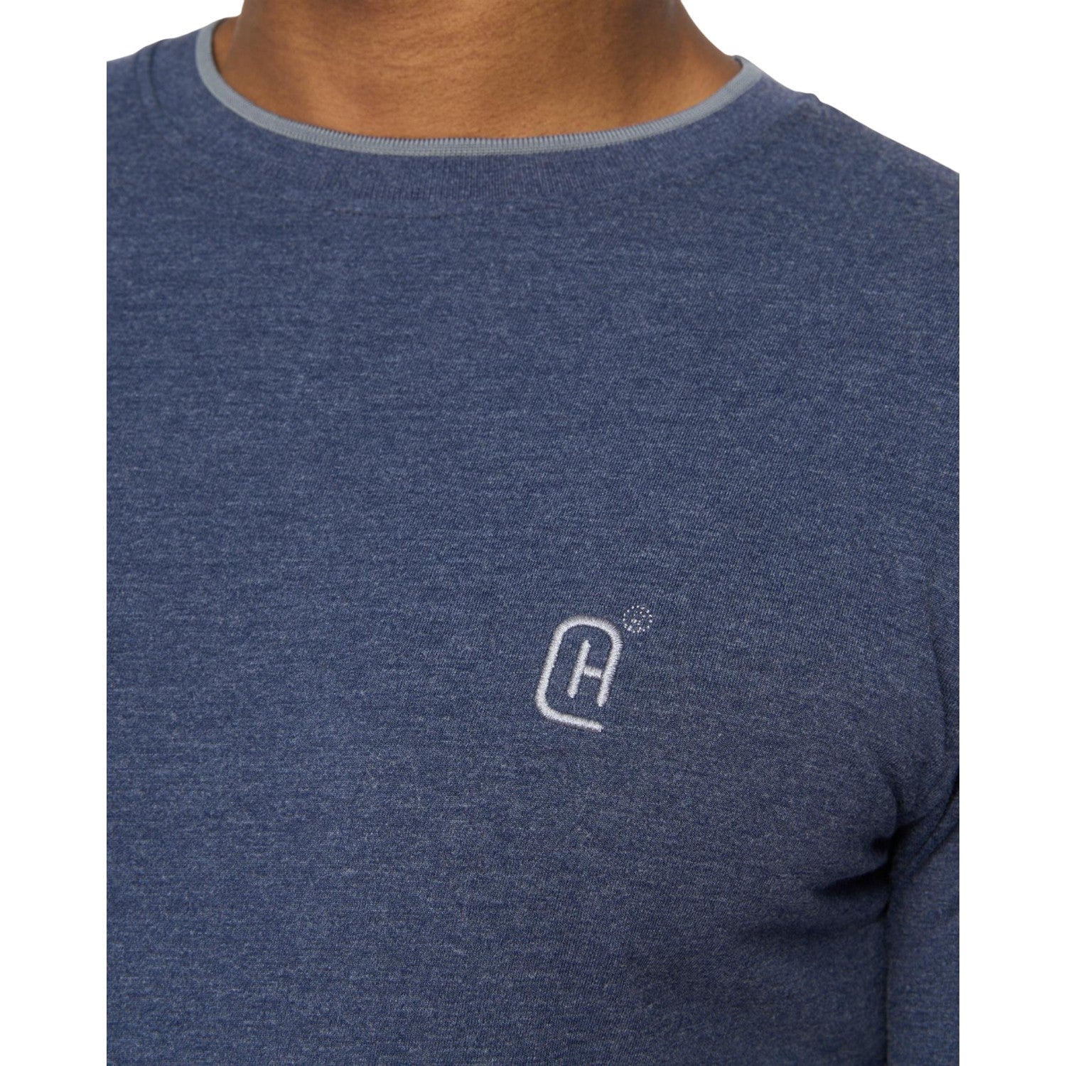 Navy Marl - Side - Crosshatch Mens Einstip T-Shirt