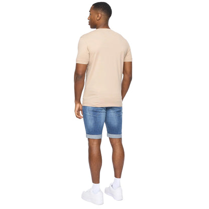 Stone Marl - Back - Crosshatch Mens Einstip T-Shirt