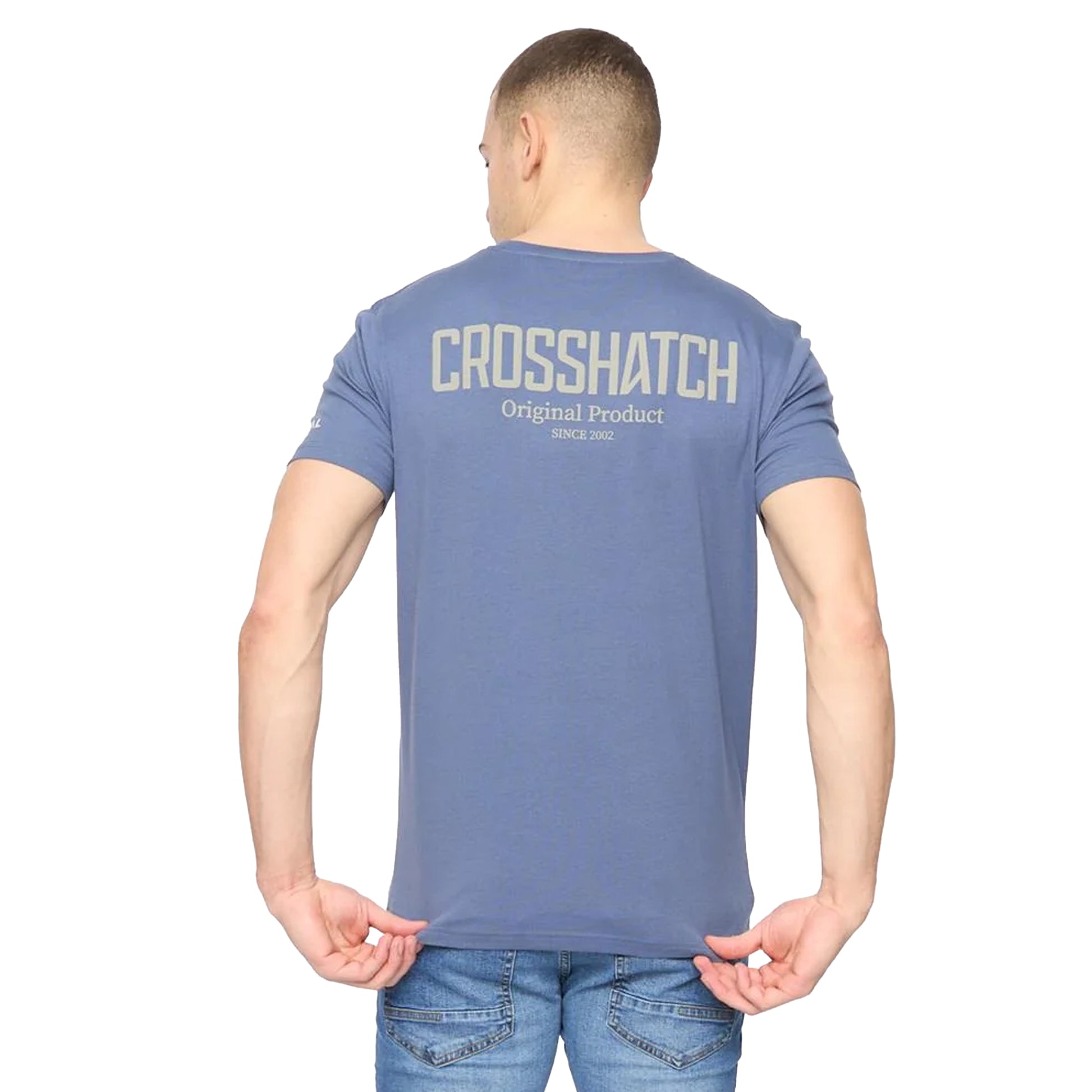 Blue - Front - Crosshatch Mens Hoogan T-Shirt