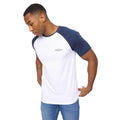 White-Navy - Lifestyle - Crosshatch Mens Meza T-Shirt