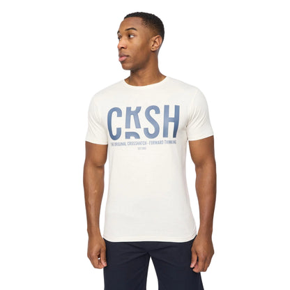 Off White - Front - Crosshatch Mens Solari T-Shirt