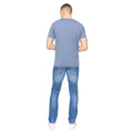 Blue Marl - Back - Crosshatch Mens Deuxtip T-Shirt