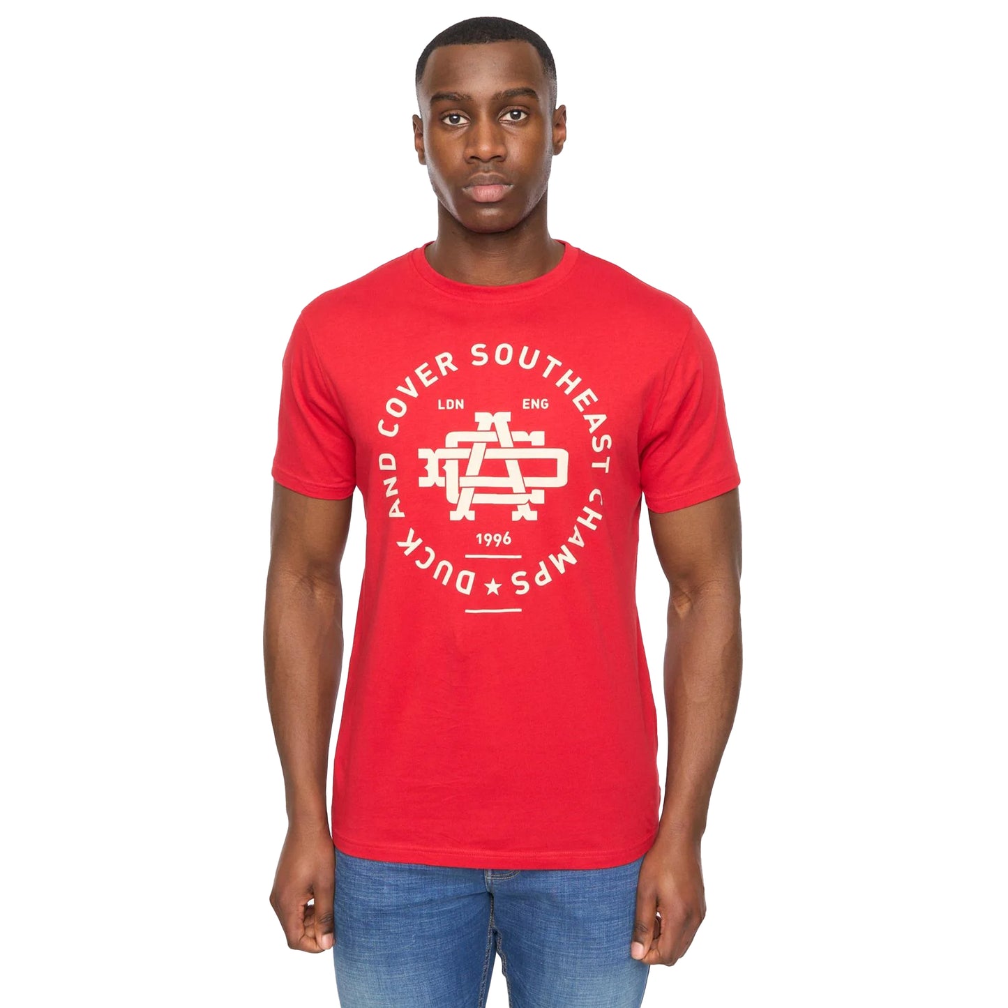 Multicoloured - Side - Duck and Cover Mens Belvadier Crew Neck T-Shirt (Pack of 5)