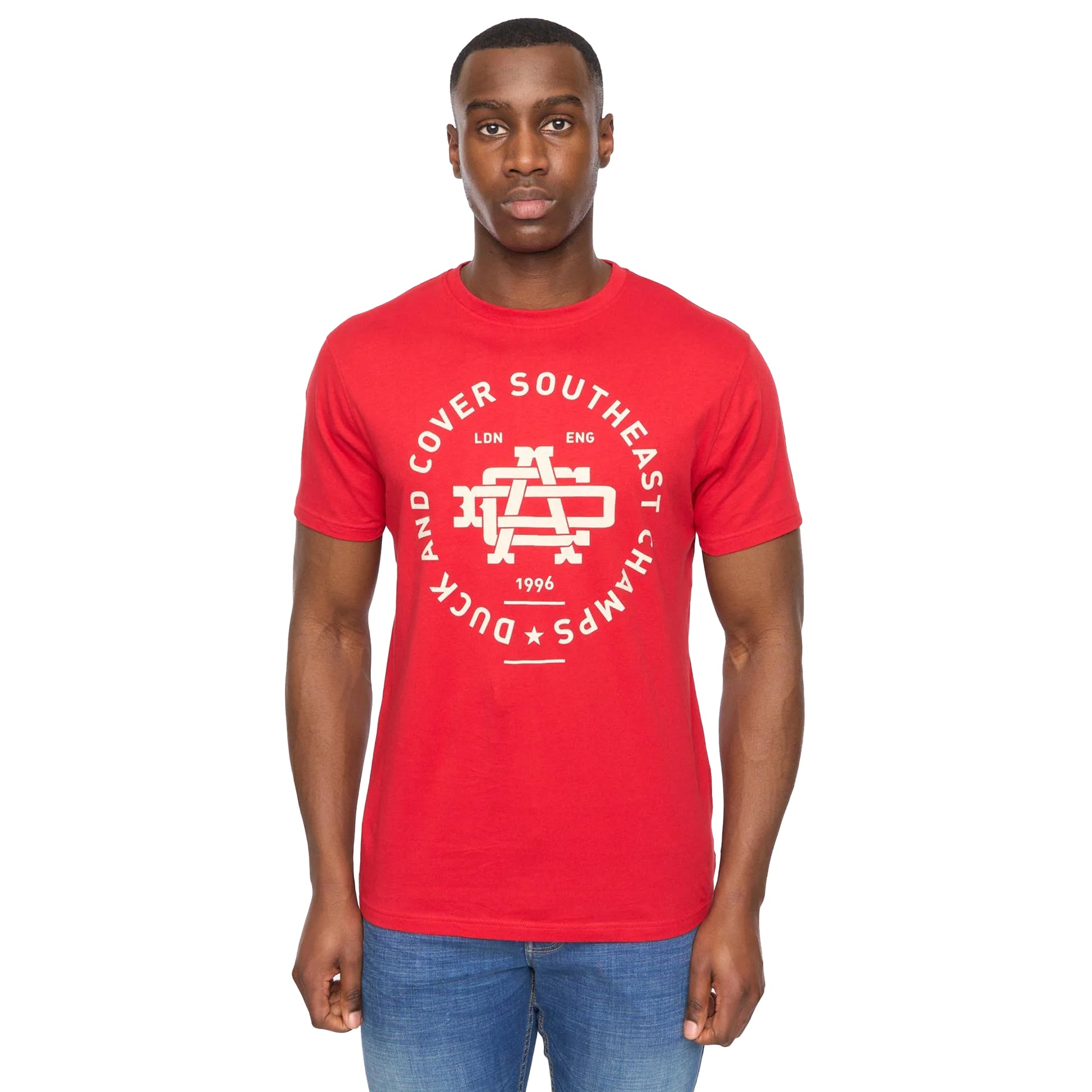 Multicoloured - Side - Duck and Cover Mens Belvadier Crew Neck T-Shirt (Pack of 5)