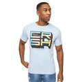 Sky Blue - Front - Crosshatch Mens Boxvibe T-Shirt