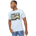 Sky Blue - Side - Crosshatch Mens Boxvibe T-Shirt