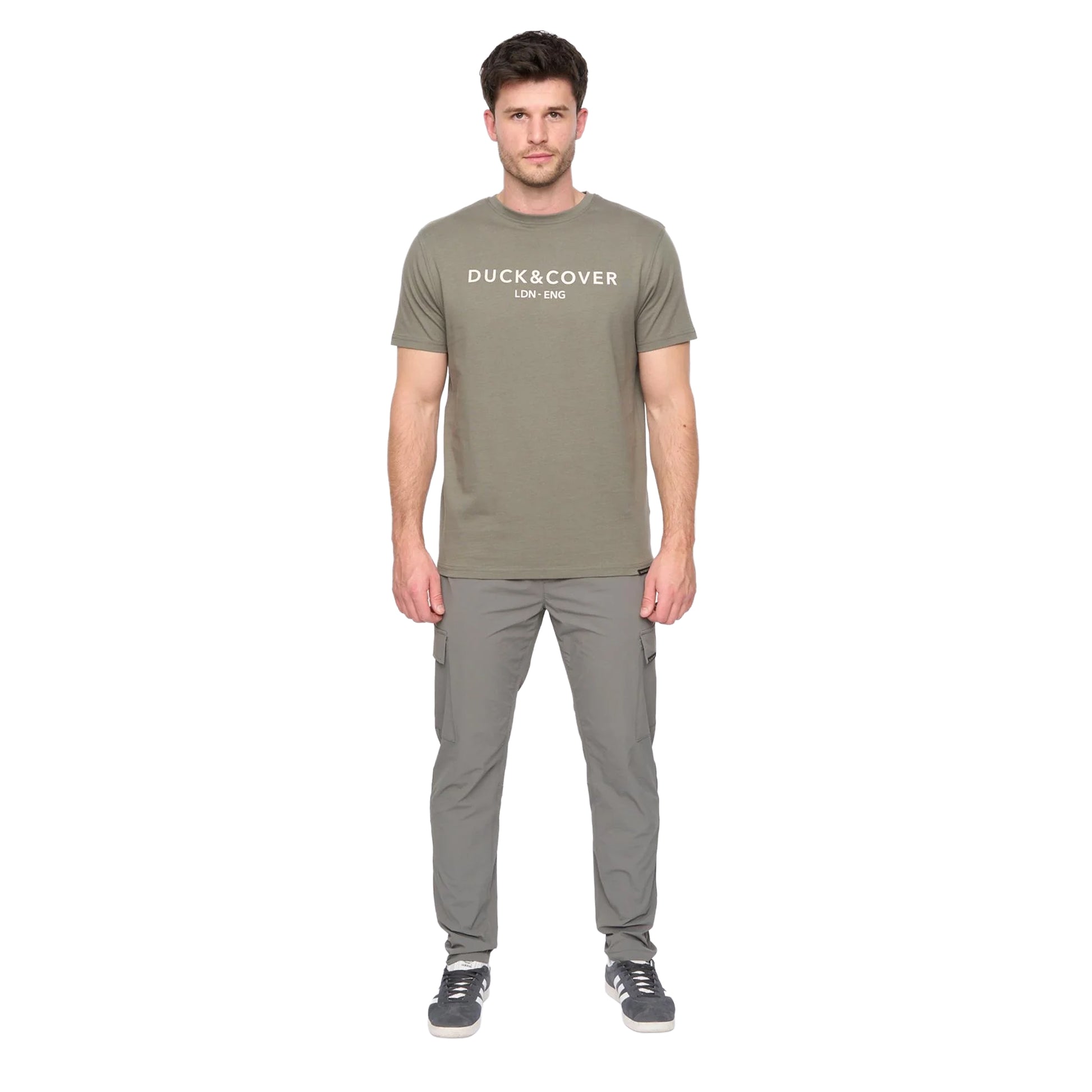 Green Slate - Side - Duck and Cover Mens Chamata T-Shirt