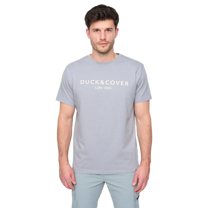 Steel Blue - Front - Duck and Cover Mens Chamata T-Shirt