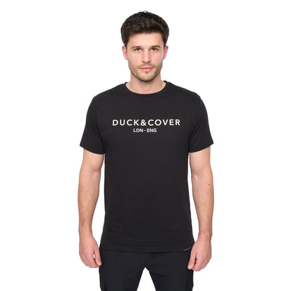 Black - Front - Duck and Cover Mens Chamata T-Shirt