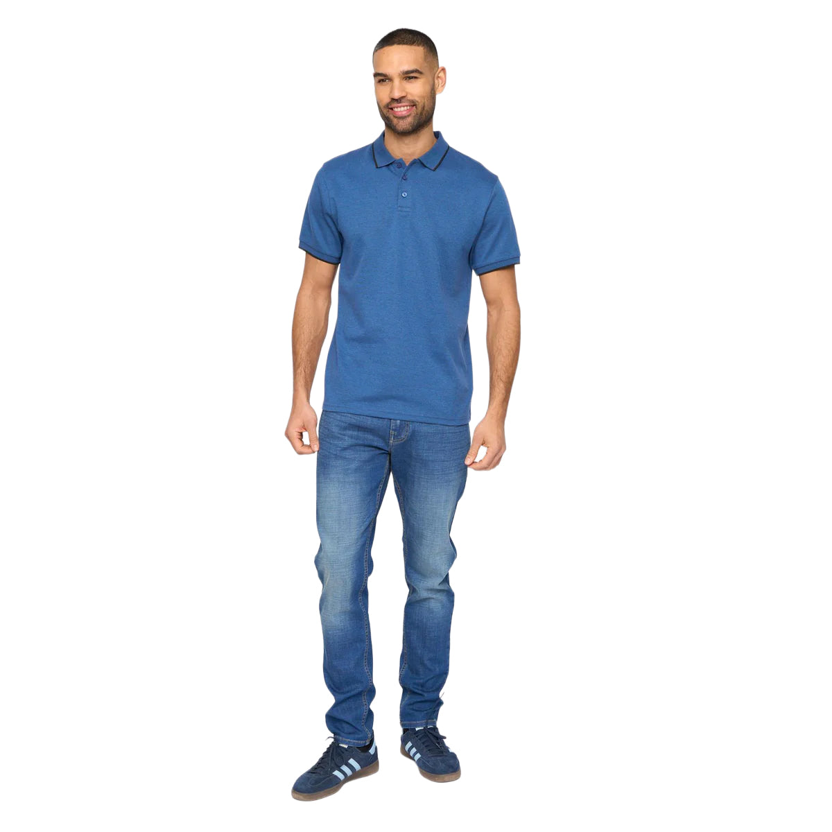 Blue - Side - Bewley & Ritch Mens Elverton Polo Shirt