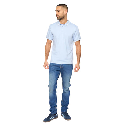 Mid Blue - Side - Bewley & Ritch Mens Elverton Polo Shirt