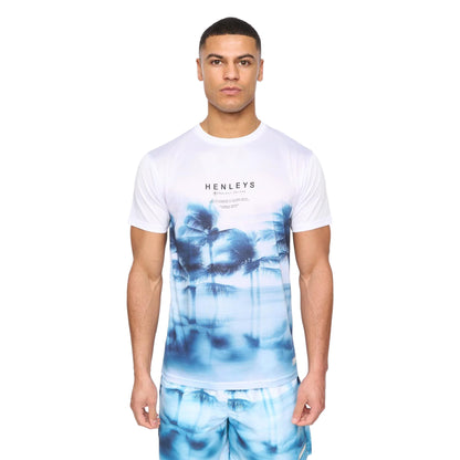 Optic White - Front - Henleys Mens Hennicane T-Shirt