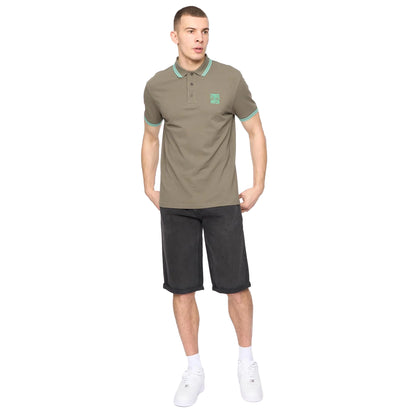 Dark Sage - Side - Crosshatch Mens Changra Polo Shirt