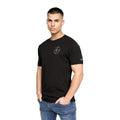 Black-Blue - Side - Crosshatch Mens Bestforth T-Shirt (Pack of 2)