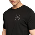 Black-Blue - Close up - Crosshatch Mens Bestforth T-Shirt (Pack of 2)